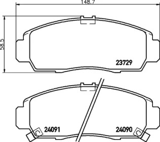 Купить запчасть Nisshinbo - NP8010 Колодки тормозные дисковые перед (PF-8614) HONDA CIVIC VIII Saloon (FD, FA) 1.8 (FD1, FD7) 09.2005 - 02.2012 <=> HONDA ACCORD IX Saloon (CR) 2.4 07.2014 - 