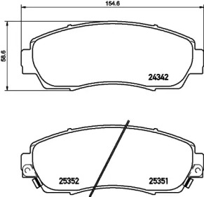 Купить запчасть NISSHINBO - NP8011 Колодки тормозные дисковые перед (PF-8622) HONDA CR-V IV (RM_) 2.4 AWD 01.2012 -  <=> HONDA CR-V V (RW_) 2.4 AWD 12.2016 - 