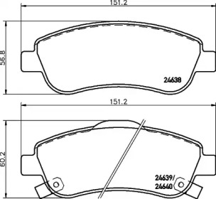 Купить запчасть NISSHINBO - NP8012 Колодки тормозные дисковые перед HONDA CR-V III (RE_) 2.0 i 4WD (RE5) 01.2007 -  <=> HONDA CR-V III (RE_) 2.4 i-VTEC 4WD (RE7) 09.2009 - 