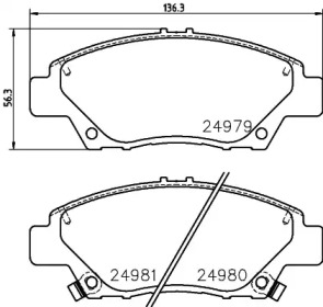 Купить запчасть Nisshinbo - NP8013 Колодки тормозные дисковые перед HONDA JAZZ III (GE_, GG_, GP_) 1.3 i 07.2008 -  <=> HONDA CIVIC VIII Saloon (FD, FA) 1.3 Hybrid (FA3, FD3) 01.2006 - 