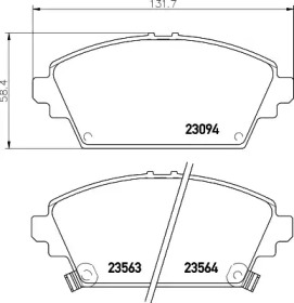 Купить запчасть Nisshinbo - NP8028 Колодки тормозные дисковые перед NISSAN PRIMERA (P12) 1.6 01.2002 -  <=> NISSAN PRIMERA (P12) 1.8 03.2002 - 