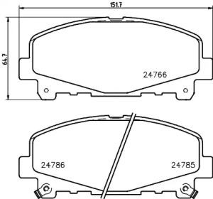Купить запчасть Nisshinbo - NP8035 Колодки тормозные дисковые перед HONDA ACCORD VIII (CU) 2.4 i (CU2) 07.2008 - 06.2015 <=> HONDA ACCORD VIII (CU) 2.0 i (CU1) 06.2008 - 06.2015
