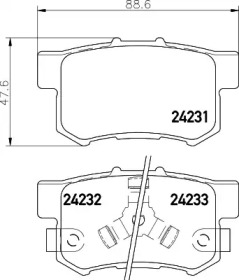Купить запчасть Nisshinbo - NP8037 Колодки тормозные дисковые зад (PF-8580) HONDA CR-V II (RD_) 2.0 (RD4) 09.2001 - 03.2007 <=> HONDA CR-V II (RD_) 2.4 Vtec 4WD (RD7) 09.2001 - 09.2006