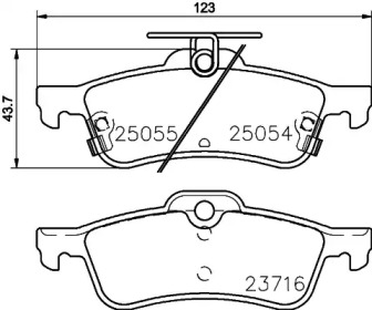 Купить запчасть Nisshinbo - NP8041 Колодки тормозные дисковые зад HONDA CIVIC IX (FK) 1.8 i-VTEC (FK2) 02.2012 -