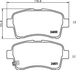 Купить запчасть Nisshinbo - NP9010 Колодки тормозные дисковые перед (PF-9461) SUZUKI AERIO RB21S,RA21S
