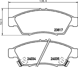 Купить запчасть NISSHINBO - NP9013 Колодки тормозные дисковые перед SUZUKI LIANA Hatchback 1.6 i (RH416) 04.2002 - 12.2007 <=> SUZUKI LIANA (ER, RH_) 1.6 i (RH416) 04.2002 - 