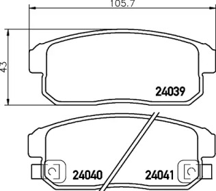 Купить запчасть Nisshinbo - NP9015 Колодки тормозные дисковые зад (PF-2467) CHEVROLET CRUZE 1.3 07.2000 - 09.2008 <=> SUZUKI IGNIS I (FH) 1.3 (HV51, HX51, RG413) 10.2000 - 09.2003