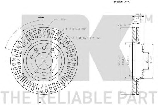 Купить запчасть NK - 203735 Диск тормозной 203735