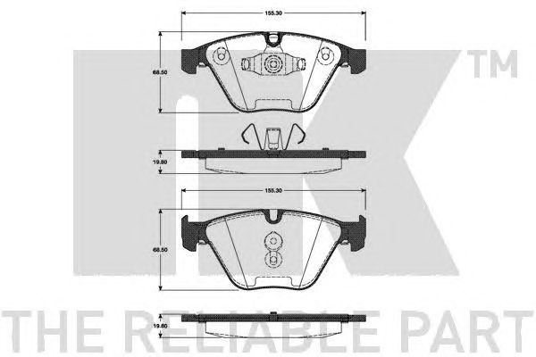 Купить запчасть NK - 221539 Колодки тормозные дисковые 221539