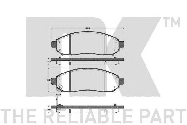Купить запчасть NK - 222264 Колодки тормозные дисковые 222264