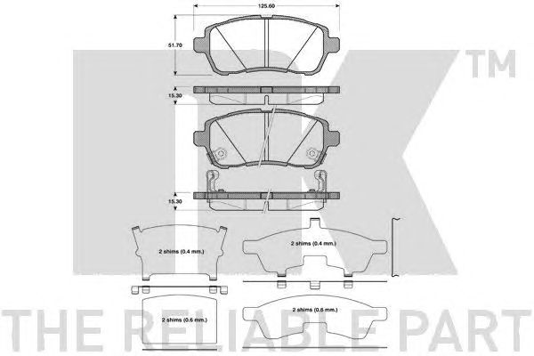 Купить запчасть NK - 222573 Колодки тормозные дисковые 222573