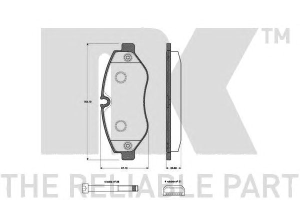 Купить запчасть NK - 223362 Колодки тормозные дисковые 223362