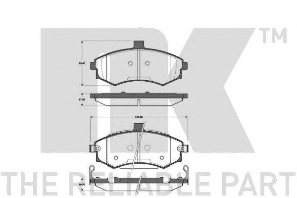 Купить запчасть NK - 223413 Колодки тормозные дисковые 223413