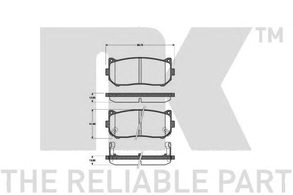 Купить запчасть NK - 223503 Колодки тормозные дисковые 223503