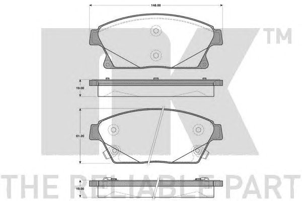 Купить запчасть NK - 223646 Колодки тормозные дисковые 223646