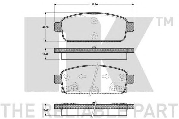Купить запчасть NK - 223647 Колодки тормозные дисковые 223647
