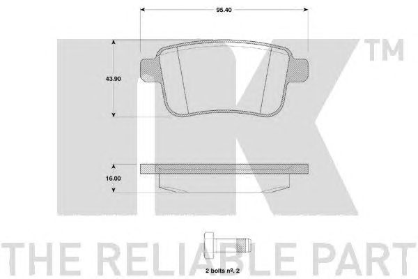 Купить запчасть NK - 223960 Колодки тормозные дисковые 223960