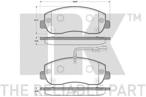Купить запчасть NK - 223966 Колодки тормозные дисковые 223966