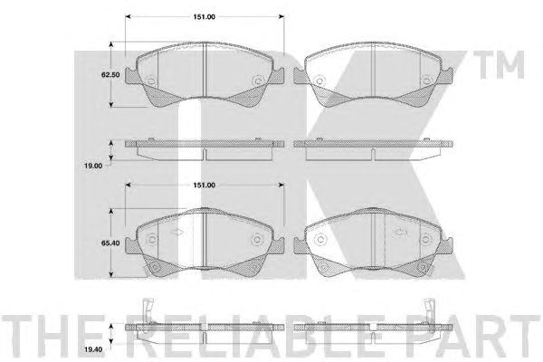 Купить запчасть NK - 224585 Колодки тормозные дисковые 224585