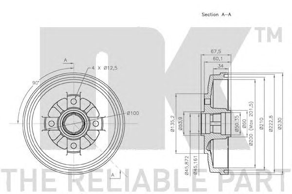 Купить запчасть NK - 253510 Торм.барабан зад. 253510