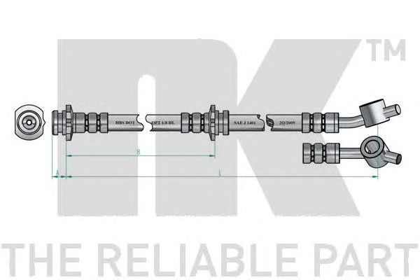 Купить запчасть NK - 852252 Шланг тормозной 852252