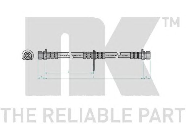 Купить запчасть NK - 852636 Шланг тормозной 852636