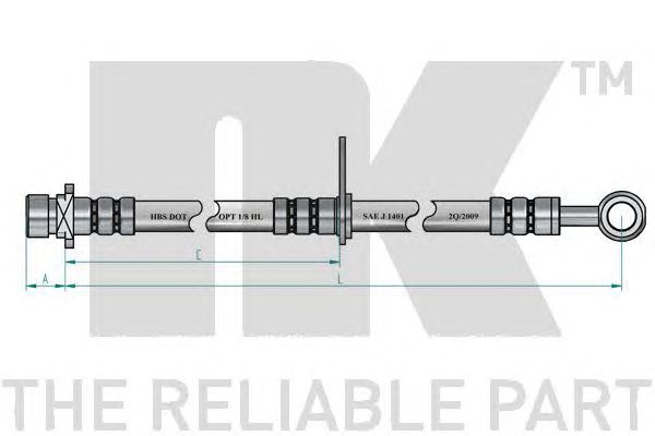 Купить запчасть NK - 852645 Шланг тормозной 852645