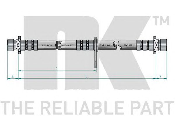 Купить запчасть NK - 852657 Шланг тормозной 852657