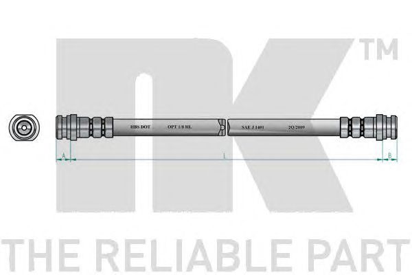 Купить запчасть NK - 853043 Шланг тормозной 853043