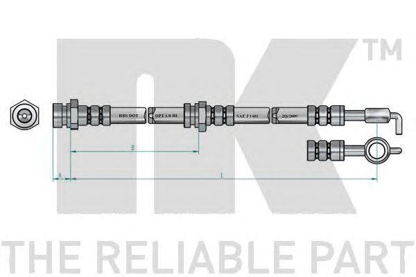 Купить запчасть NK - 853509 Шланг тормозной 853509