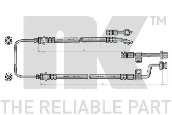 Купить запчасть NK - 853515 Шланг тормозной 853515