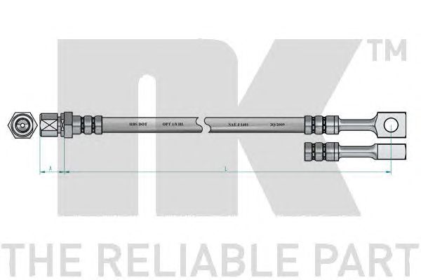 Купить запчасть NK - 853647 Шланг тормозной 853647