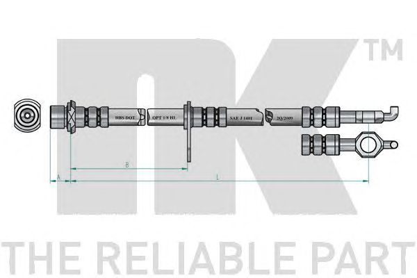 Купить запчасть NK - 8545161 Шланг тормозной 8545161