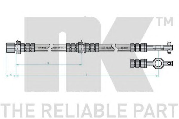 Купить запчасть NK - 854536 Шланг тормозной 854536