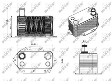 Купить запчасть NRF - 31281 Радиатор масляный BMW X5 3.0D 00- 31281