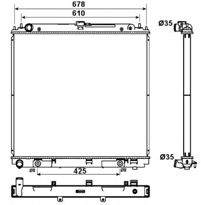 Купить запчасть NRF - 53179 Радиатор двигателя (Al) NISSAN Navara 2.5D 05- 53179