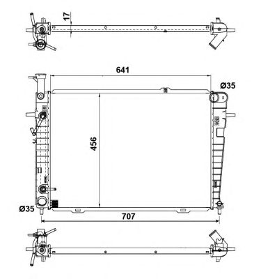 Купить запчасть NRF - 53342 Радиатор двигателя (Al) HYUNDAI Tucson 2.0 05- 53342