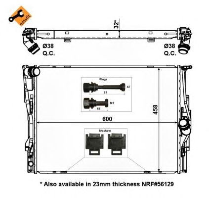 Купить запчасть NRF - 53473 Радиатор двигателя (Al) BMW 1 1.6 05- 53473
