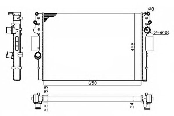Купить запчасть NRF - 53614A Радиатор двигателя (Al) IVECO Daily 2.3D 00- 53614A