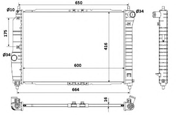 Купить запчасть NRF - 53902 Радиатор двигателя (Al) CHEVROLET Kalos 1.4 03- 53902
