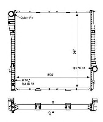 Купить запчасть NRF - 55328 Радиатор двигателя (Al) BMW X5 3.0D 00- 55328