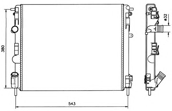 Купить запчасть NRF - 58148 Радиатор двигателя (Al) DACIA Logan 1.4 05- 58148
