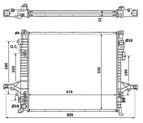 Купить запчасть NRF - 58356 Радиатор двигателя (Al) VOLVO XC90 2.5 02- 58356