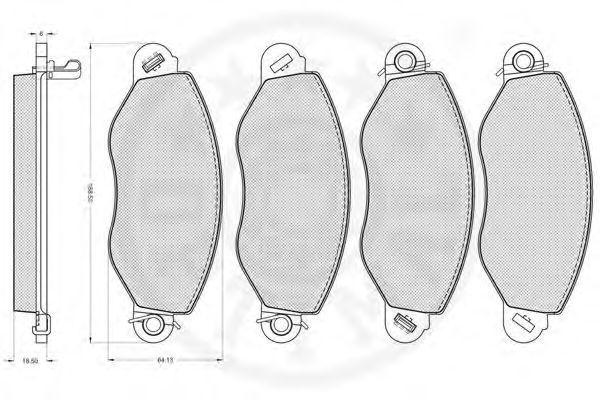 Купить запчасть Optimal - 77212 Колодки тормозные дисковые перед FORD: TRANSIT Bus (FD_ _, FB_ _, FS_ _, FZ_ _, FC_ _), TRANSIT Kasten (FA_ _), TRANSIT Pritsche/Fahrgestell (FM_ _, FN_ _)