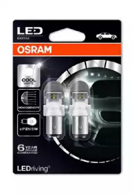 Купить запчасть OSRAM - 1557CW02B OSRAM LED Premium Cool White P21/5W 12V 2.0/0.4W, 2шт, 1557CW-02B