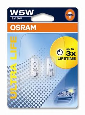 Купить запчасть OSRAM - 2825ULT02B Лампа автомобильная 2825ULT-02B5W12VW2.1X9.5D10XBL24MOSOSRAM