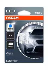 Купить запчасть OSRAM - 2880BL02B OSRAM LED Standart Blue W5W 12V 1W, 2шт, 2880BL-02B