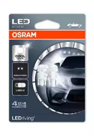 Купить запчасть OSRAM - 2880CW02B Лампа автомобильная 2880CW 1W 12V W2.1X9.5D 10XBLI2 4M OSRAM