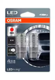 Купить запчасть OSRAM - 3547R02B OSRAM LED Standart Red P27/7W 12V 2,5W, 2шт, 3547R-02B