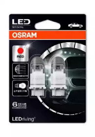 Купить запчасть OSRAM - 3557R02B OSRAM LED Premium Red P27/7W 12V 1,42/0,54W, 2шт, 3557R-02B